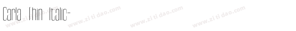 Carla Thin Italic字体转换
